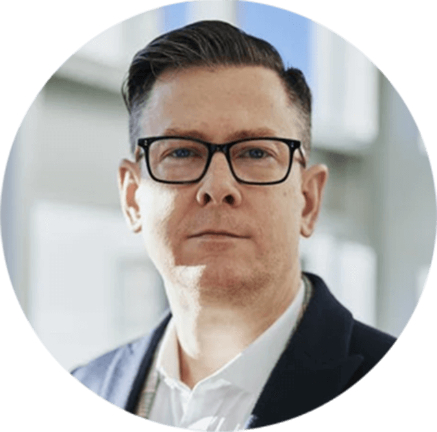 middle-aged man with glasses